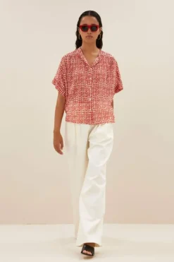 By bar Blouses*alex love blouse | love print