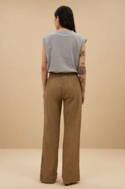 By bar Broeken*amie lurex pants | gold