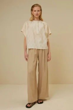 By bar Blouses*axel geo blouse | chalk