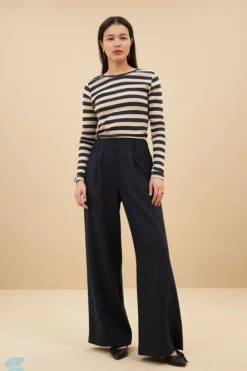 By bar Tops & Shirts*basic ls big stripe top | midnight