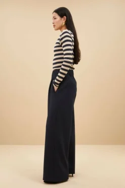 By bar Tops & Shirts*basic ls big stripe top | midnight