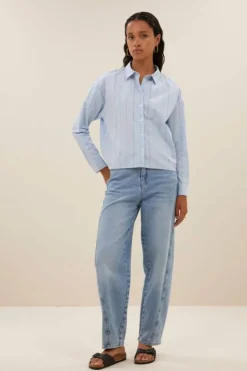 By bar Jeans|Broeken*begum denim pants | light denim