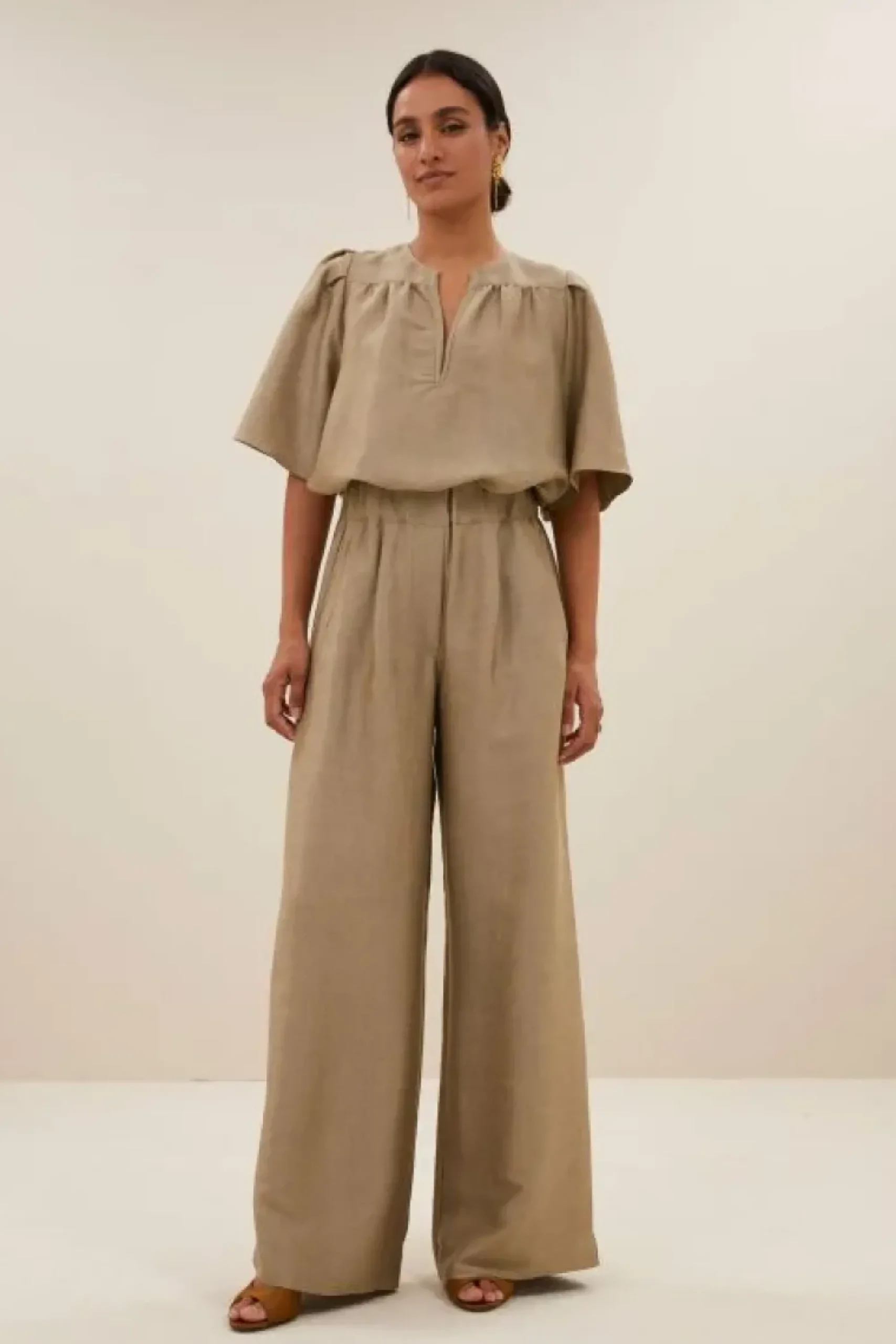 By bar Broeken*benji gloss pants | gold