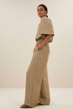 By bar Broeken*benji gloss pants | gold