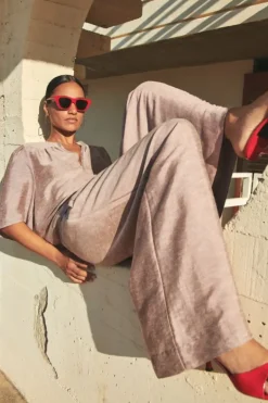 By bar Broeken*benji gloss pants | mellow rose