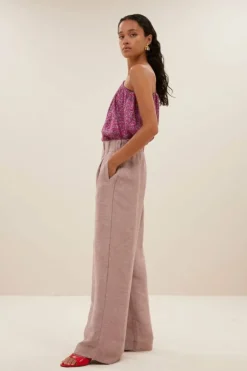 By bar Broeken*benji gloss pants | mellow rose