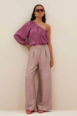 By bar Broeken*benji gloss pants | mellow rose