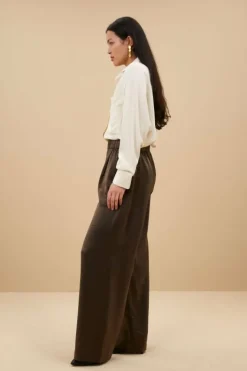 By bar Broeken*benji metallic pants | bronze