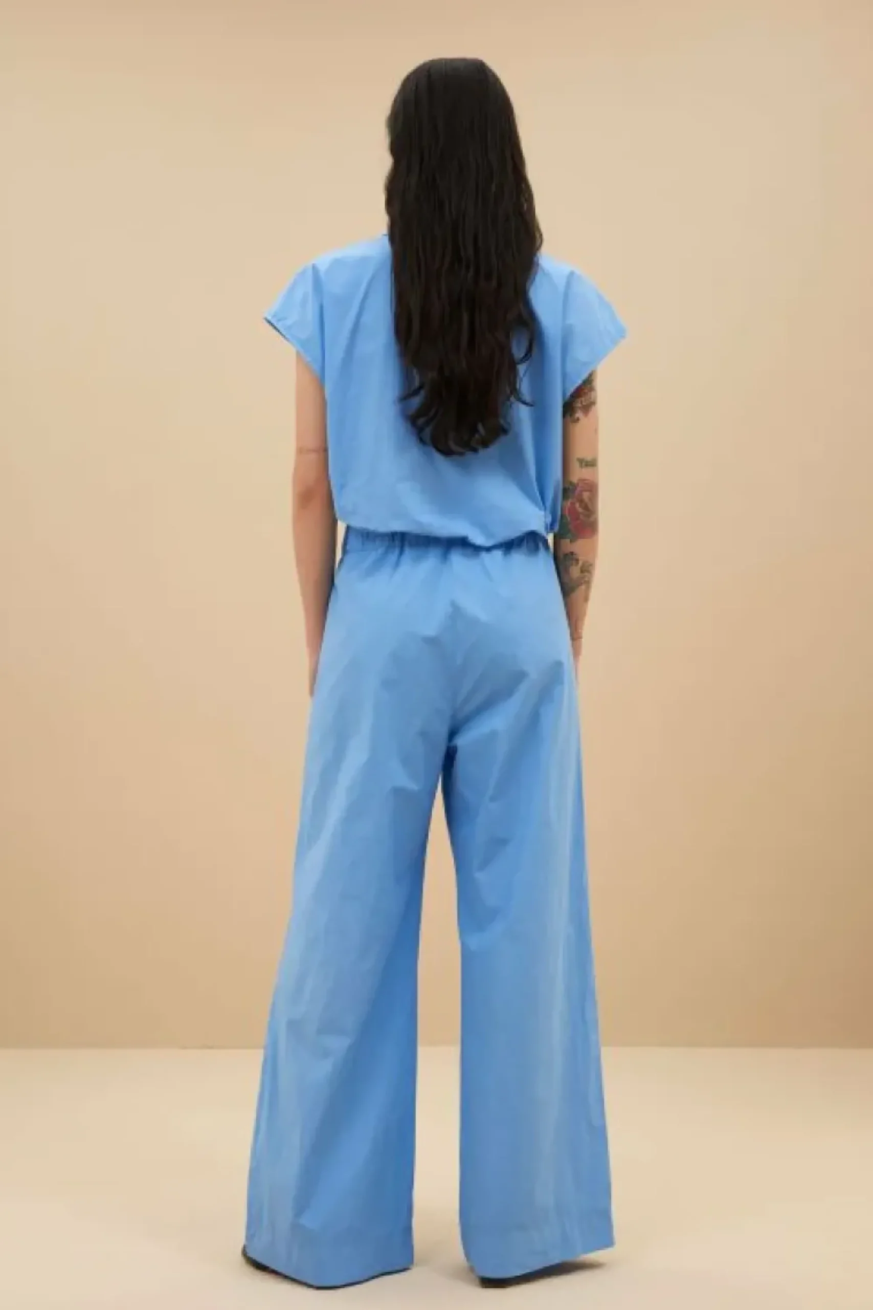 By bar Broeken*benji poplin pant | aquarius