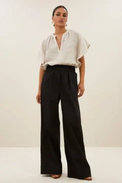 By bar Broeken*benji poplin pants | black