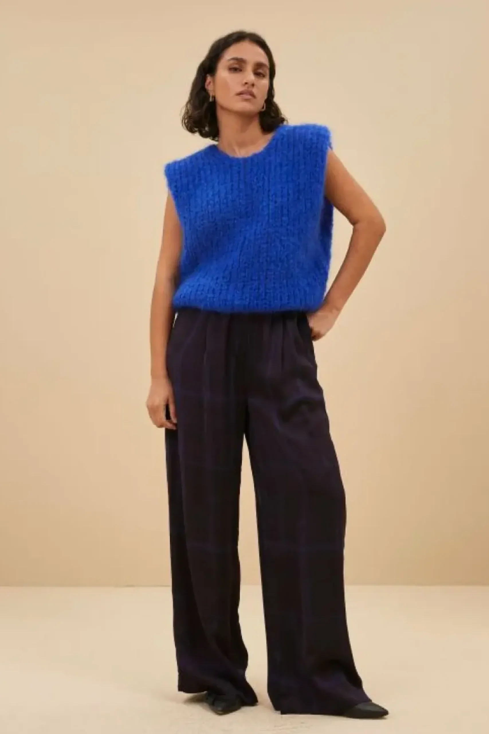 By bar Broeken*benji square pants | square print