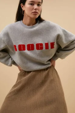 By bar Sweaters|Truien*bibi boogie sweater | grey melee