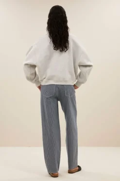 By bar Sweaters|Truien*bibi heavy sweater | light grey melee