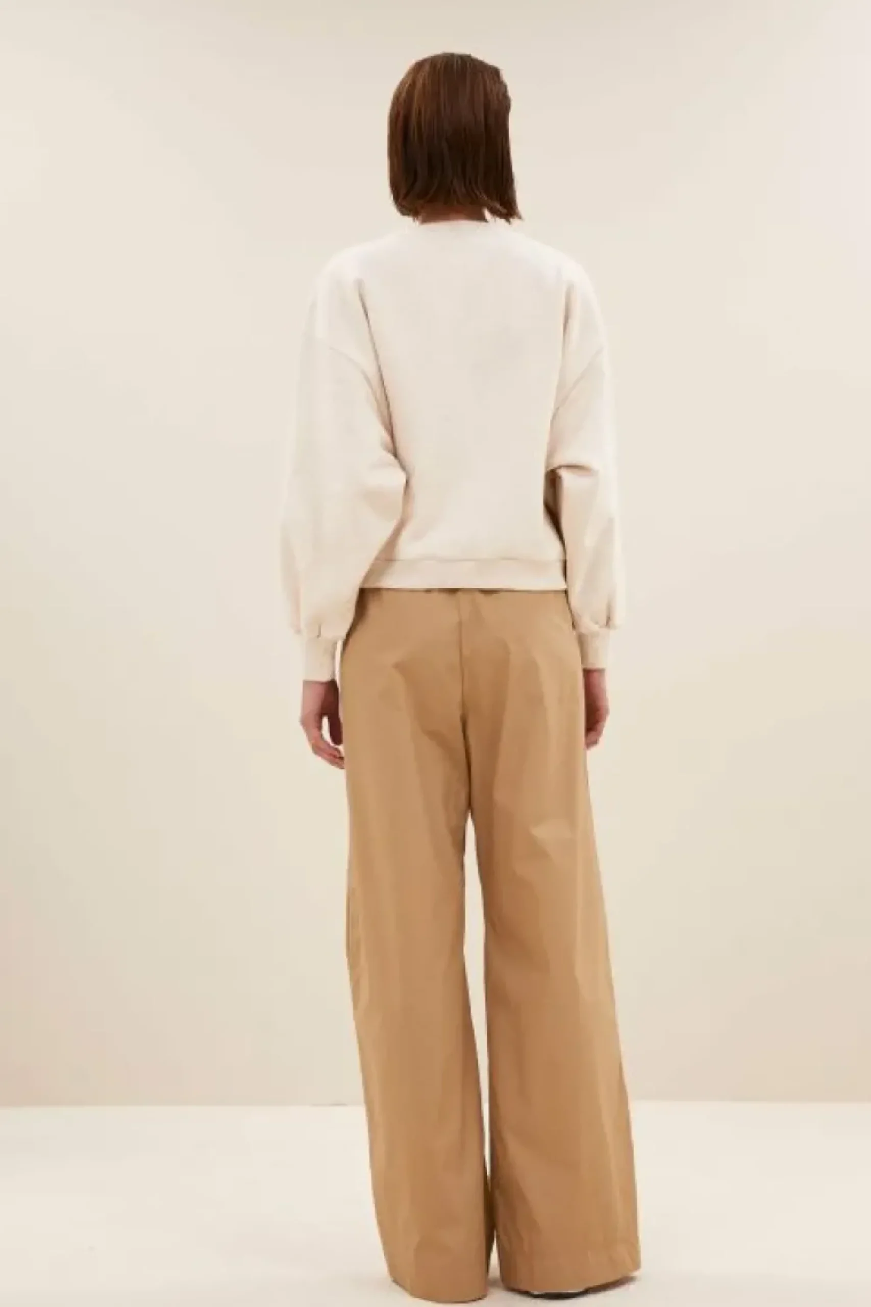 By bar Sweaters|Truien*bibi logo sweater | oyster melee