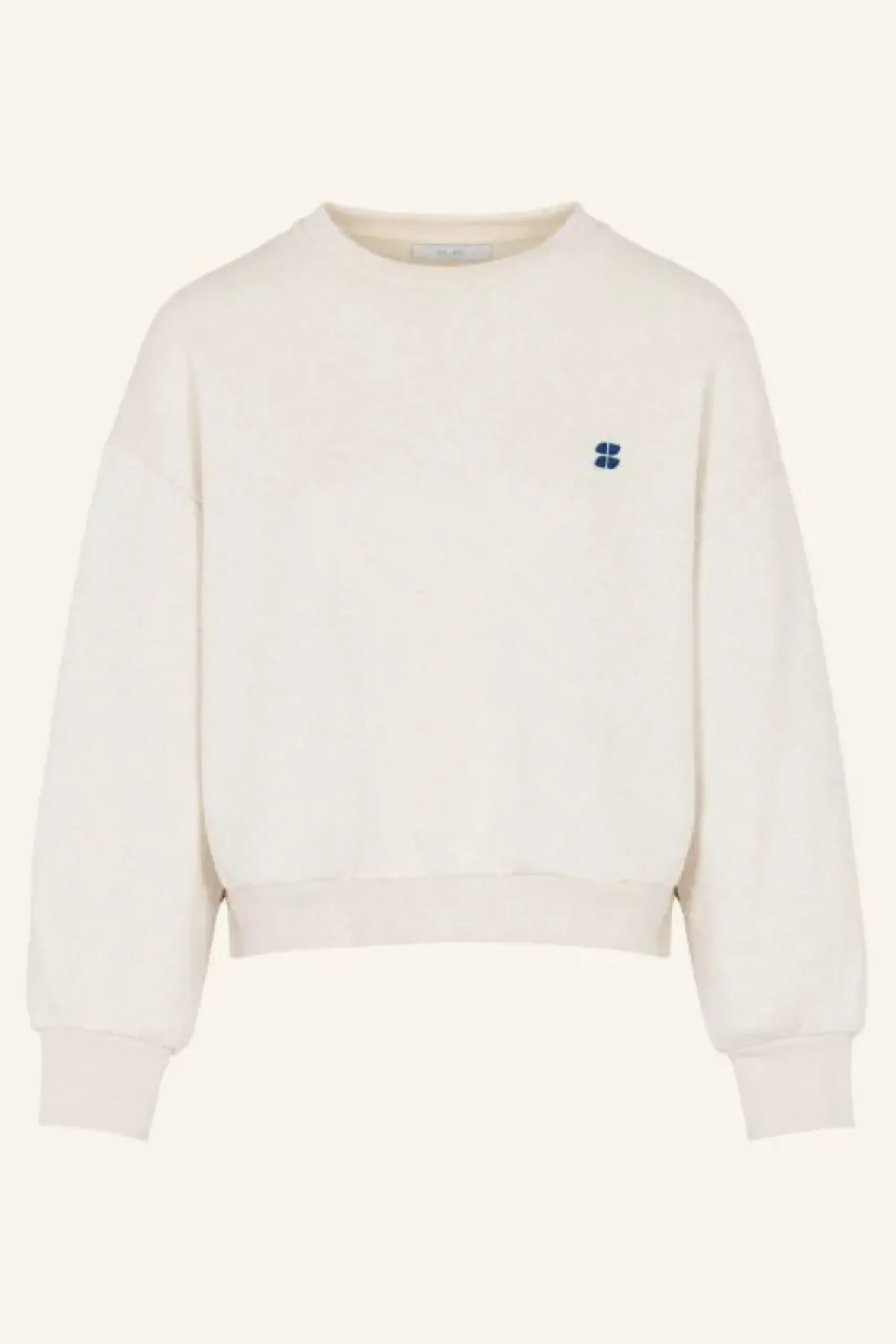 By bar Sweaters|Truien*bibi logo sweater | oyster melee