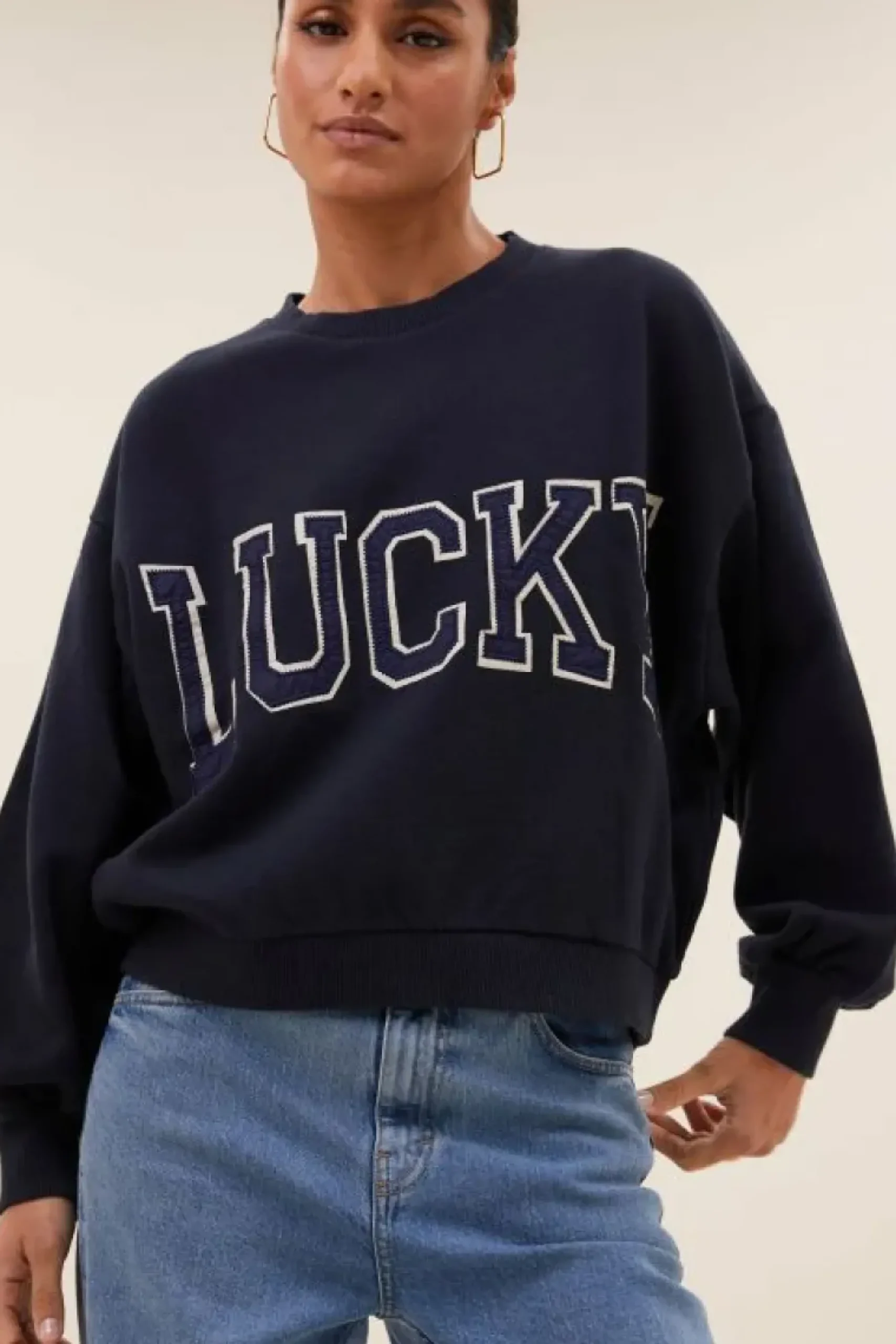 By bar Sweaters|Truien*bibi patchwork sweater | midnight