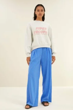 By bar Sweaters|Truien*bibi trouper sweater | light grey melee