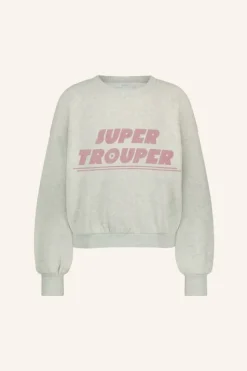 By bar Sweaters|Truien*bibi trouper sweater | light grey melee