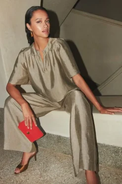 By bar Blouses*blake gloss blouse | gold