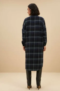 By bar Jurken*check dress | dark green