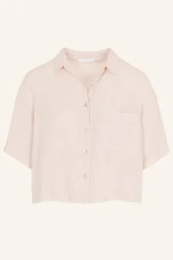 By bar Blouses*cris linen blouse | cipria pink