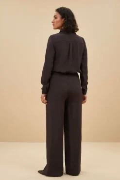 By bar Blouses*donna satin stripe blouse | cafe noir