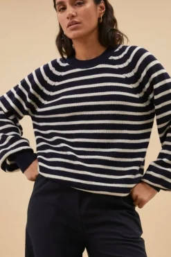 By bar Truien*duccio stripe pullover | midnight