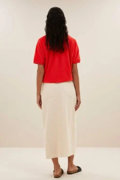 By bar Rokken*elba twill skirt | raw white