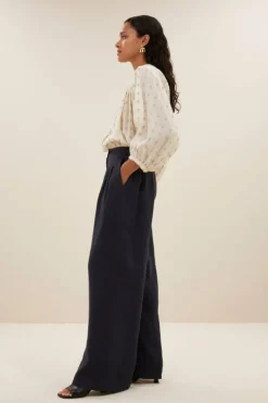 By bar Broeken*eli linen pants | midnight