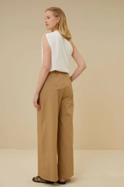 By bar Broeken*eli poplin pant | camel