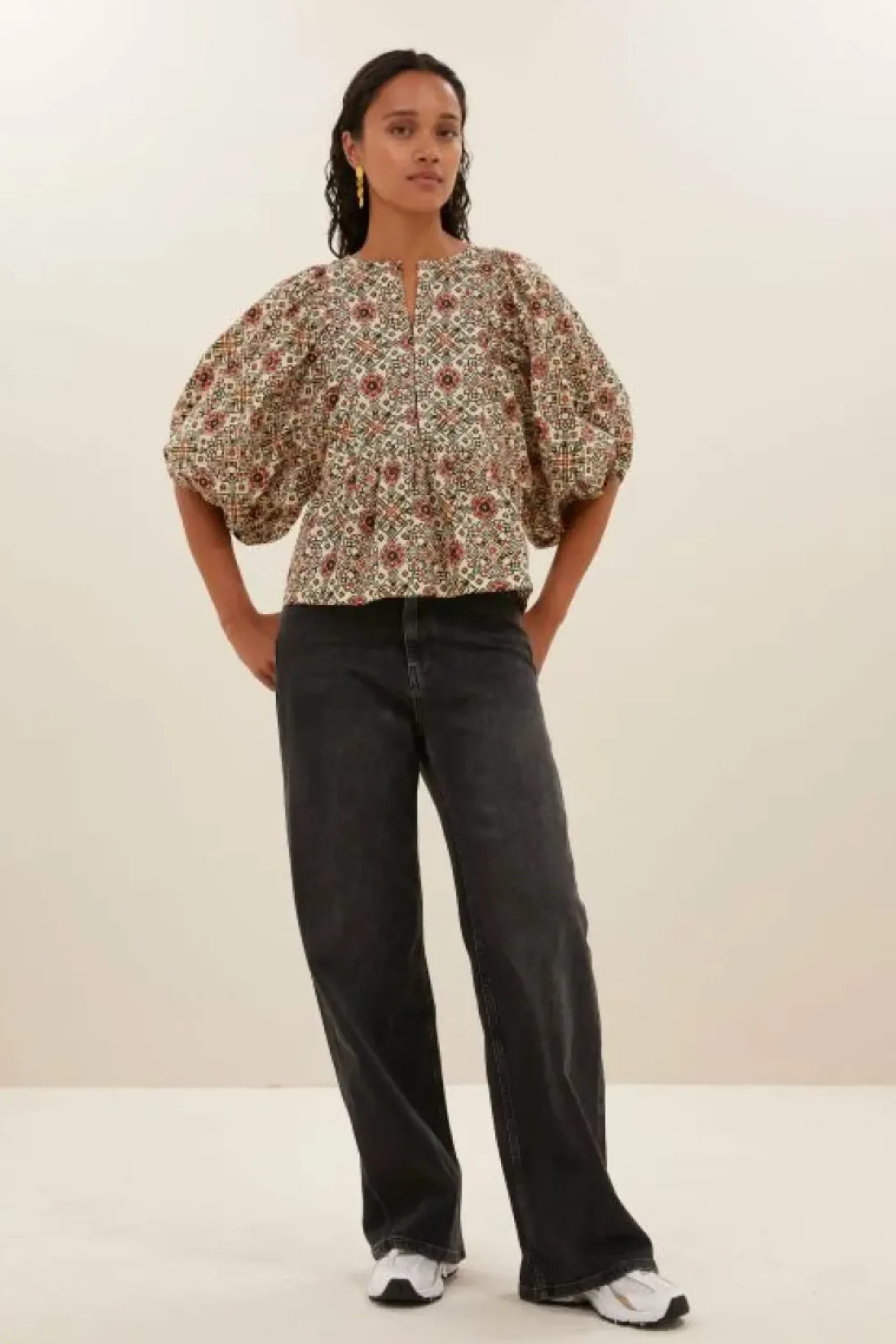 By bar Blouses*gabie rohin blouse | rohin print