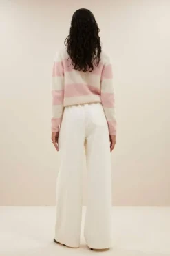 By bar Truien*gwen big stripe pullover | pink big stripe