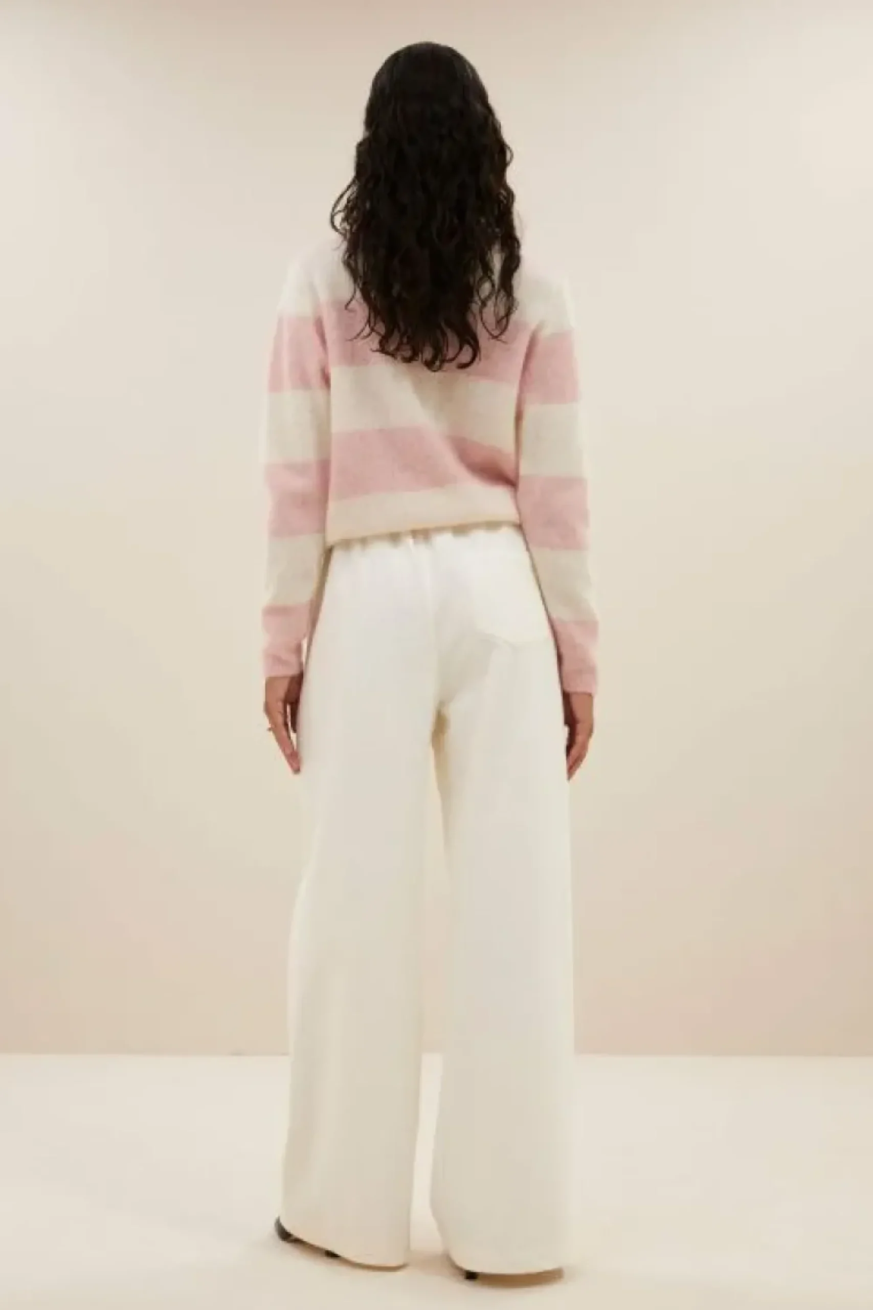 By bar Truien*gwen big stripe pullover | pink big stripe