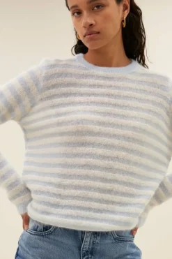 By bar Truien*gwen thin stripe pullover | blue thin stripe