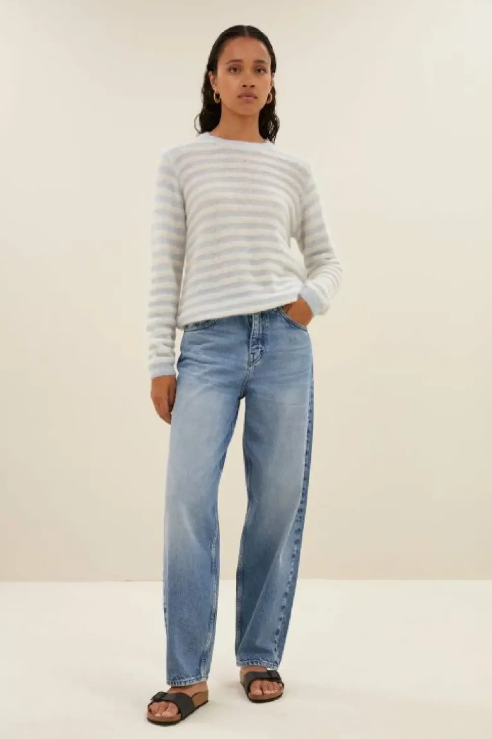 By bar Truien*gwen thin stripe pullover | blue thin stripe