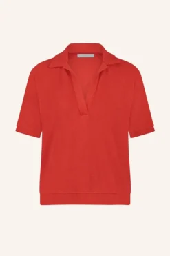 By bar Tops & Shirts*harper slub top | poppy red