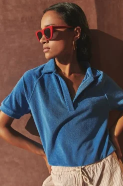 By bar Tops & Shirts*harper slub top | queens blue