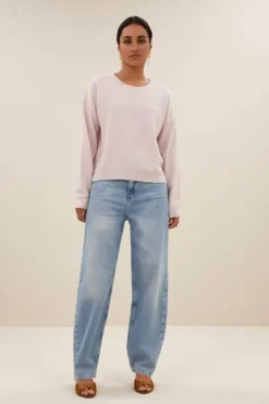 By bar Truien*holly ls pullover | oyster