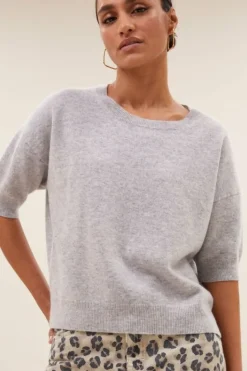 By bar Truien*holly ss pullover | grey melee