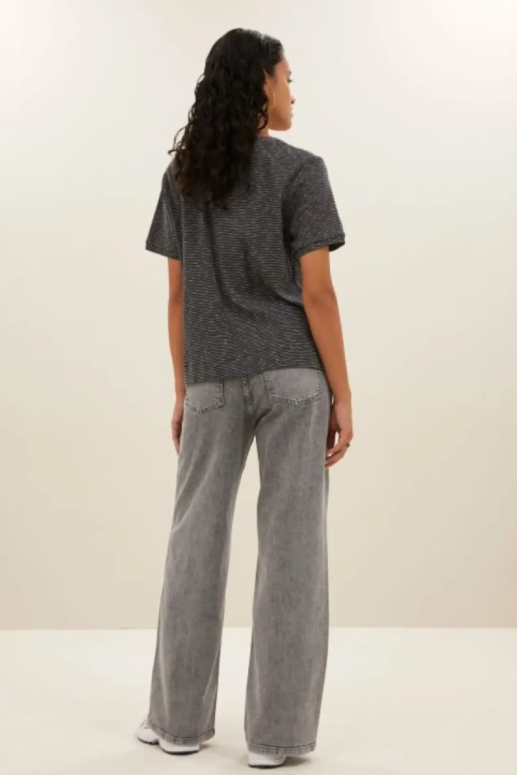 By bar Tops & Shirts*hope thin stripe top | jet black