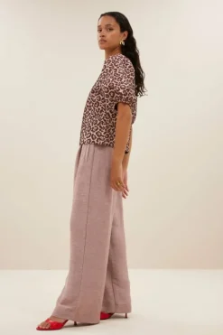 By bar Blouses*jet blouse | pink cheetah print
