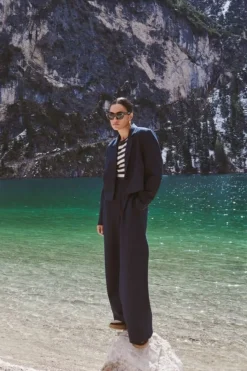 By bar Jassen*jody stripe blazer | dark navy