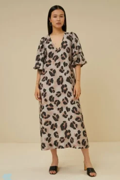 By bar Jurken*juta cheetah dress | cheetas print