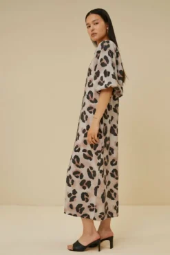 By bar Jurken*juta cheetah dress | cheetas print