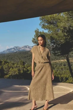 By bar Rokken*juta lurex skirt | gold