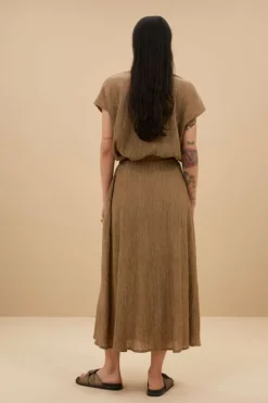 By bar Rokken*juta lurex skirt | gold