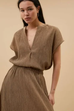 By bar Rokken*juta lurex skirt | gold