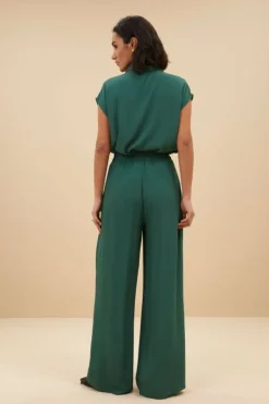 By bar Blouses*kiek viscose top | deep green