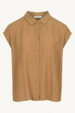 By bar Blouses*kiek viscose top | khaki