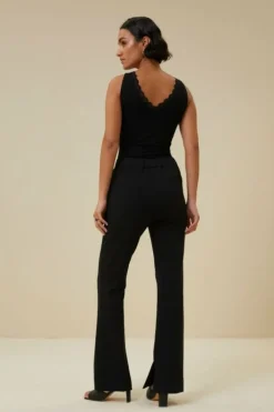 By bar Tops & Shirts*lace singlet | black